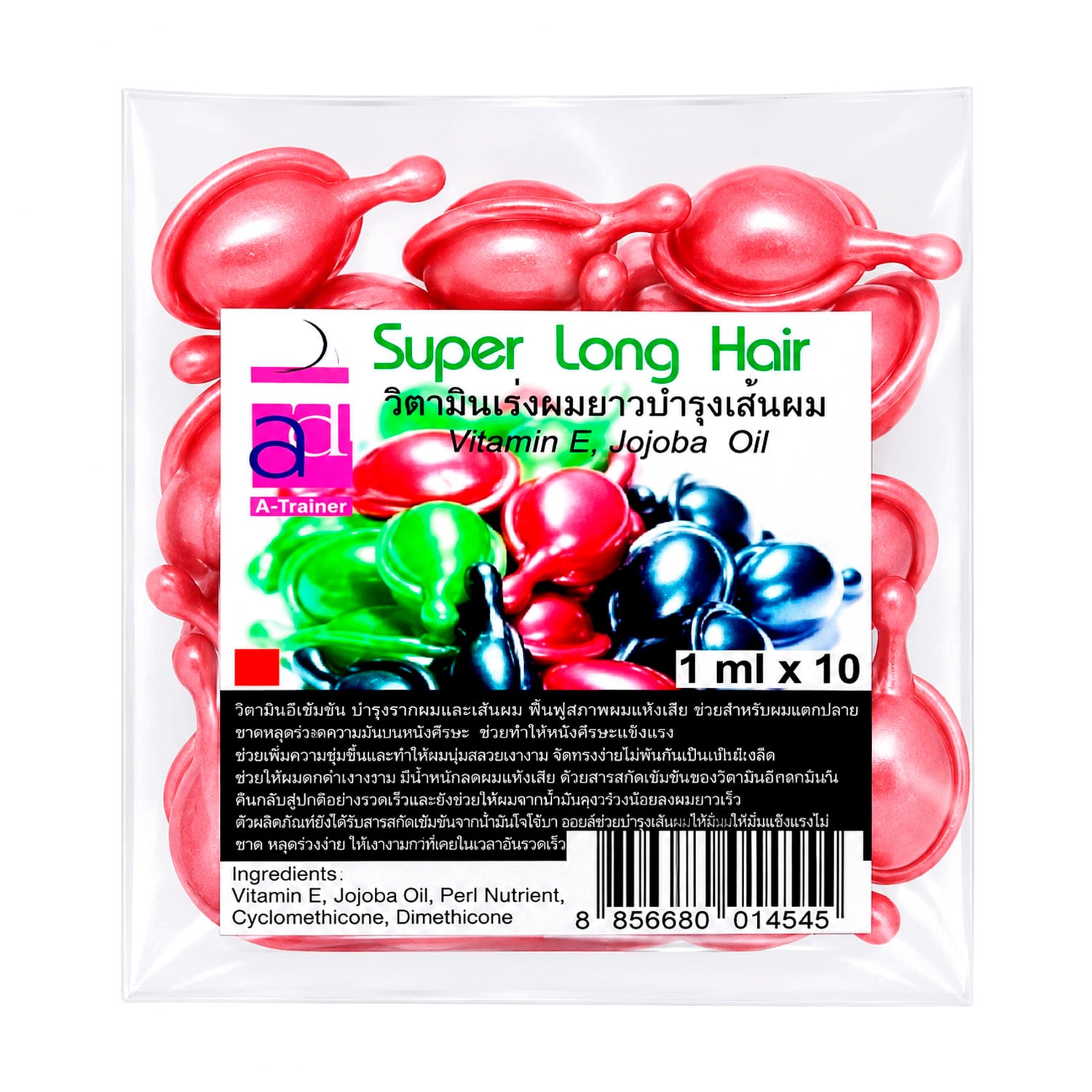 Капсули для волосся A-Trainer Super Long Hair Red Color після фарбування й хімічної завивки, 10*1 мл