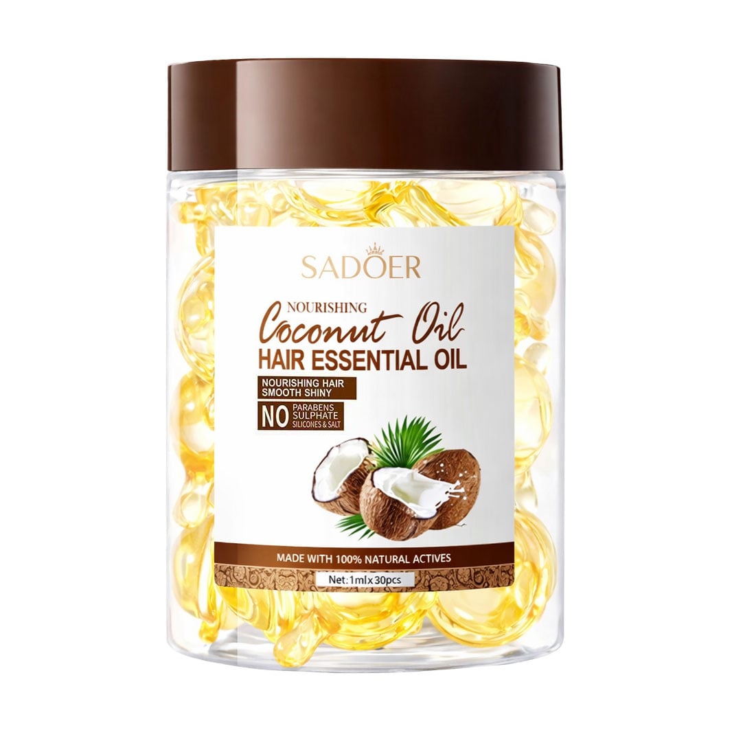 Капсули для волосся Sadoer Nourishing Coconut Oil Hair Essential Oil, 30*1 мл